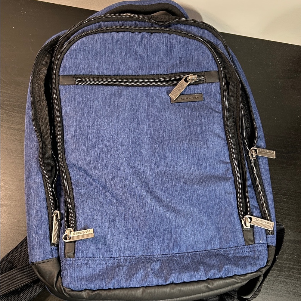 Samsonite Blue Backpack with Black Accents